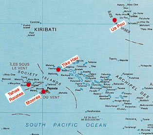 Karte Polynesien